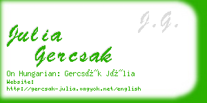 julia gercsak business card